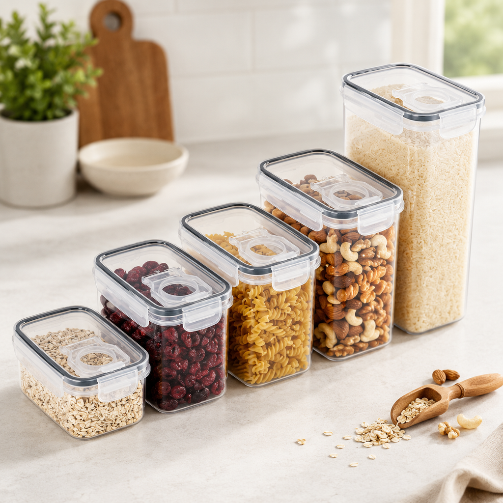 Airtight Food Storage Containers with Lid Pantry Organizer Cereal Dispenser Cereal Containers Food Storage Box Kitchen Organizer