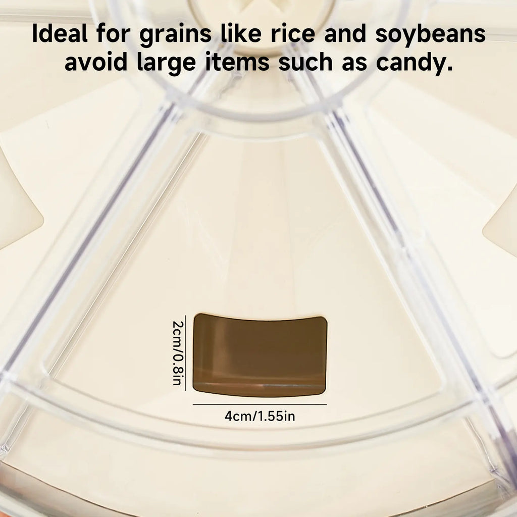 UFORU Moisture-Proof Airtight Grain Dispenser with Lid, Multi-Grid Large Capacity Grain Storage,Container Perfect for Rice, Grains, Cereals, Flour, Pet Food & Mini Candies,Kitchen Organization,Food Storage Containe,Food Storage Container#Summervibes