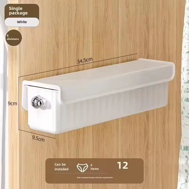 1Pc Pull-Out Underwear Bra Organizer Drawer Socks Storage Box Wall Mounted Panties Boxes Bedroom Closet Organizer Spave Saving