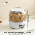 UFORU Moisture-Proof Airtight Grain Dispenser with Lid, Multi-Grid Large Capacity Grain Storage,Container Perfect for Rice, Grains, Cereals, Flour, Pet Food & Mini Candies,Kitchen Organization,Food Storage Containe,Food Storage Container#Summervibes